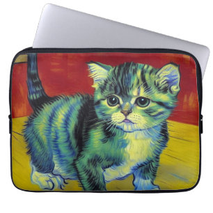 Van Gogh Tabby Cat Laptop Sleeve