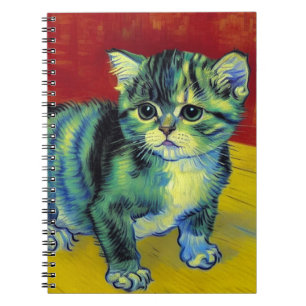 Van Gogh Tabby Cat Notebook