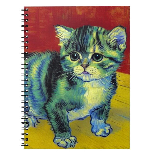 Van Gogh Tabby Cat Notebook (Front)