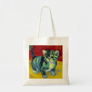 Van Gogh Tabby Cat Tote Bag