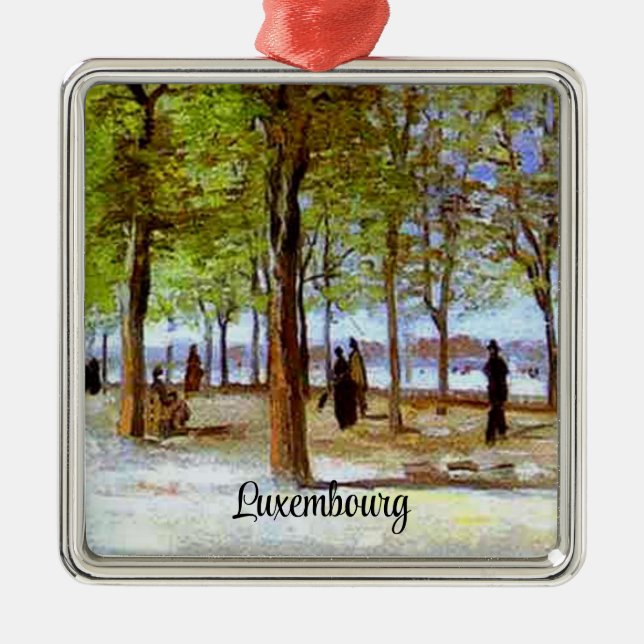 Van Gogh: Terrace in the Luxembourg Garden Metal Ornament (Front)