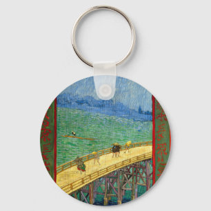 Van Gogh The Bridge in the Rain after Hiroshige Key Ring