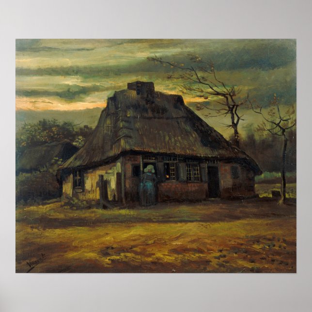 Van Gogh - The Cottage Poster (Front)
