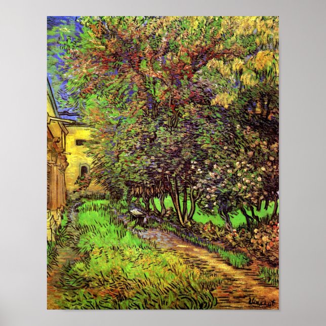 Van Gogh - The Garden Of Saint-Paul Hospital Poster (Front)