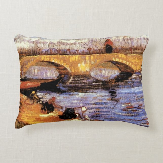 Van Gogh - The Gleize Bridge Decorative Cushion (Front)