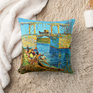 Van Gogh - The Langlois Bridge at Arles with Women Cushion