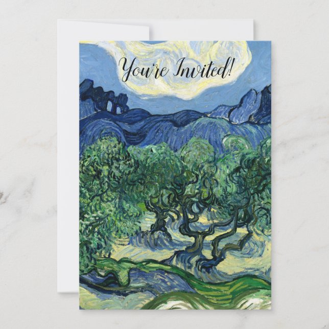 Van Gogh The Olive Trees Landscape Painting Invitation (Front)