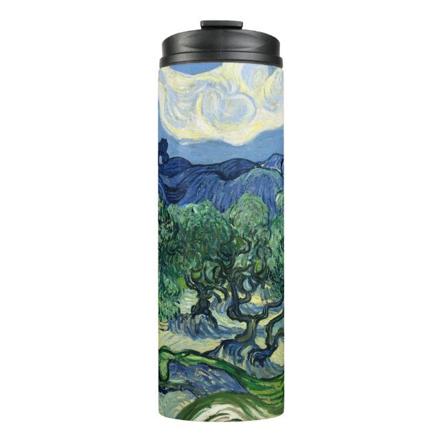 Van Gogh The Olive Trees Landscape Painting Thermal Tumbler (Front)