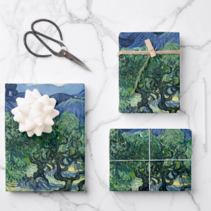 Van Gogh The Olive Trees Landscape Painting Wrapping Paper Sheet