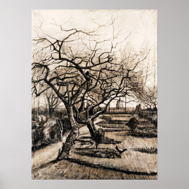 Van Gogh - The Parsonage Garden Nuenen In Winter Poster (Front)
