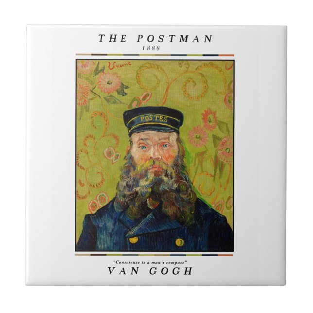 Van Gogh | The Postman Ceramic Tile (Front)