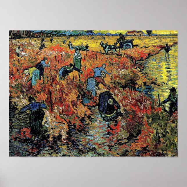 Van Gogh - The Red Vineyard Poster (Front)