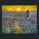 Van Gogh - The Sower (Sower with Setting Sun) Poster<br><div class="desc">This genre masterpiece, titled The Sower (Sower with Setting Sun) is made by the famous artist, Vincent van Gogh using oil on canvas. It falls under the Post-Impressionism style and was complete by van gogh in 1888. Vincent van Gogh was a Dutch post-Impressionist painter whose work, noteable for its rough...</div>
