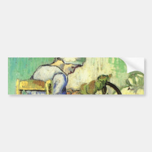 Van Gogh, The Spinner, Vintage Impressionism Art Bumper Sticker