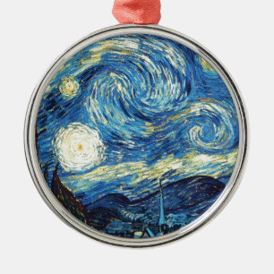 van gogh the starry night 1889 Vintage Art Metal Tree Decoration