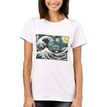 Van Gogh The Starry Night - Hokusai The Great Wave