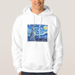 Van Gogh - The Starry Night - White Christmas Art Hoodie
