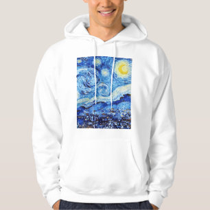 Van Gogh - The Starry Night - White Christmas Post Hoodie