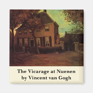 Van Gogh The Vicarage at Nuenen, Vintage Fine Art Magnet