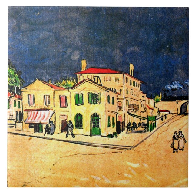 Van Gogh - The Yellow House Ceramic Tile (Front)