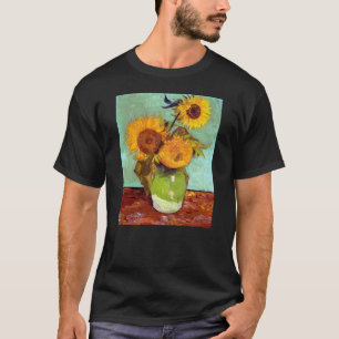 Van Gogh - Three Sunflowers In A Vase - Fine Art T-Shirt