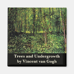 Van Gogh Trees and Undergrowth, Vintage Fine Art Magnet