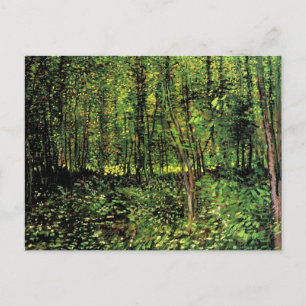 Van Gogh Trees and Undergrowth, Vintage Fine Art Postcard