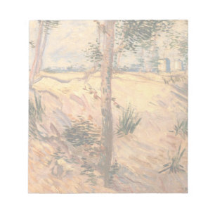 Van Gogh Trees in a Field on a Sunny Day Notepad