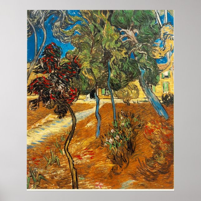 VAN GOGH - Trees in the Asylum Garden Poster (Front)