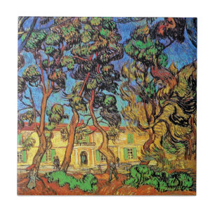 Van Gogh - Trees In The Garden of St Paul Hospital Tile