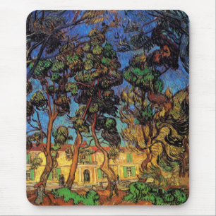 Van Gogh Trees in the Garden, Saint Paul Hospital Mouse Pad