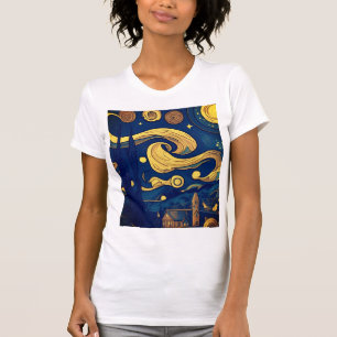 Van Gogh Tshirt, AI-Generated Starry Night  T-Shirt