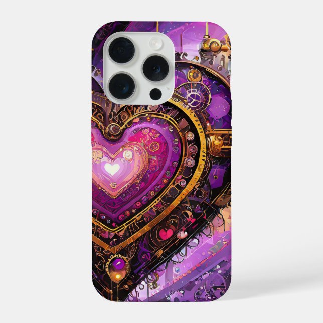 Van Gogh Tulips, Deep purple fanciful garden iPhone Case (Back)