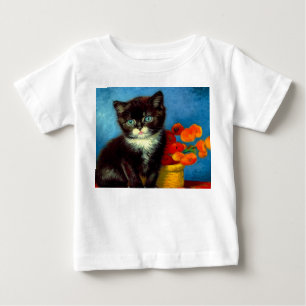 Van Gogh Tuxedo Cat  Baby T-Shirt