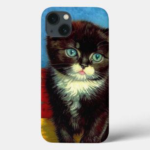 Van Gogh Tuxedo Cat iPhone 13 Case