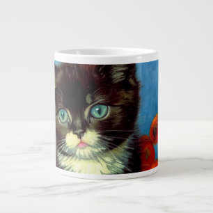 Van Gogh Tuxedo Cat Large Coffee Mug