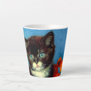Van Gogh Tuxedo Cat  Latte Mug