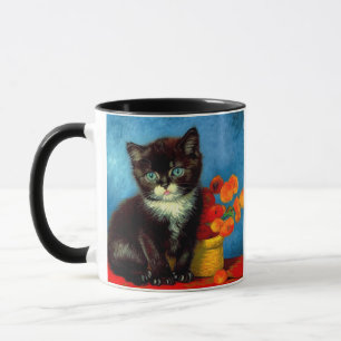 Van Gogh Tuxedo Cat Mug