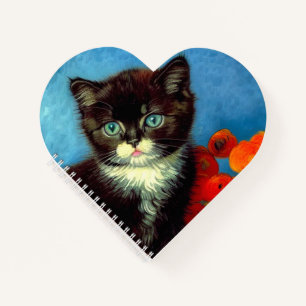 Van Gogh Tuxedo Cat Notebook