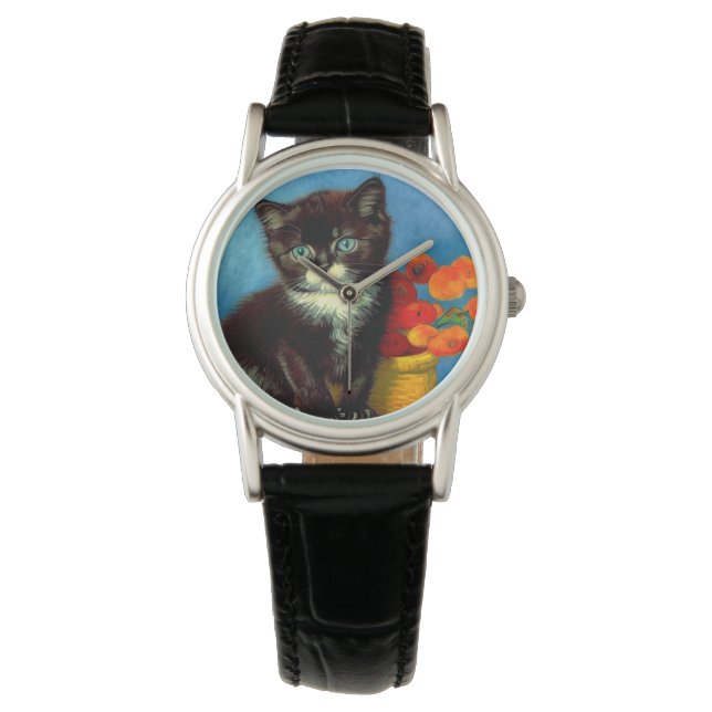 Van Gogh Tuxedo Cat  Watch (Front)