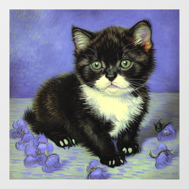 Van Gogh Tuxedo Kitten (Sheet)