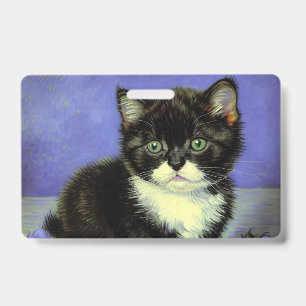 Van Gogh Tuxedo Kitten ID Badge