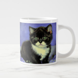 Van Gogh Tuxedo Kitten Large Coffee Mug