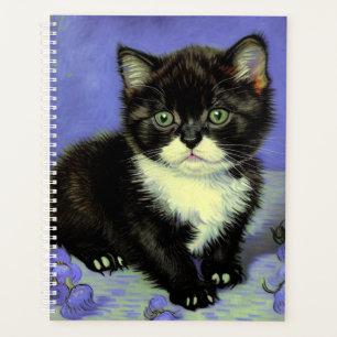 Van Gogh Tuxedo Kitten Planner