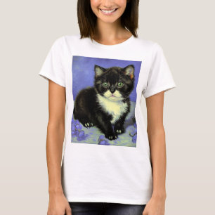 Van Gogh Tuxedo Kitten T-Shirt