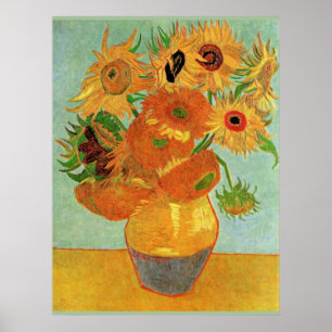 Van Gogh - Twelve Sunflowers Poster