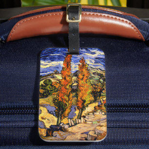 Van Gogh - Two Poplars on a Hill Luggage Tag