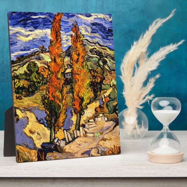 Van Gogh - Two Poplars on a Hill Plaque (Side)