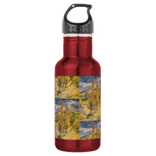 Van Gogh Two Poplars - Vibrant Yellow Nature Art 532 Ml Water Bottle