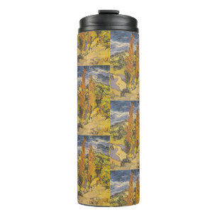 Van Gogh Two Poplars - Vibrant Yellow Nature Art Thermal Tumbler